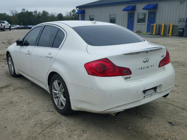 JN1CV6AP3BM510502 - 2011 INFINITI G37 BASE WHITE photo 3