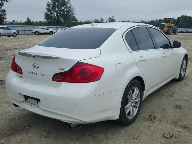 JN1CV6AP3BM510502 - 2011 INFINITI G37 BASE WHITE photo 4