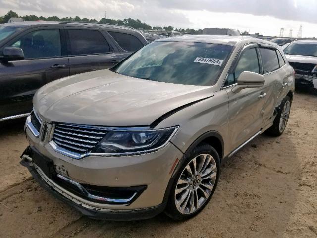 2LMPJ6LP8HBL25528 - 2017 LINCOLN MKX RESERV GOLD photo 2