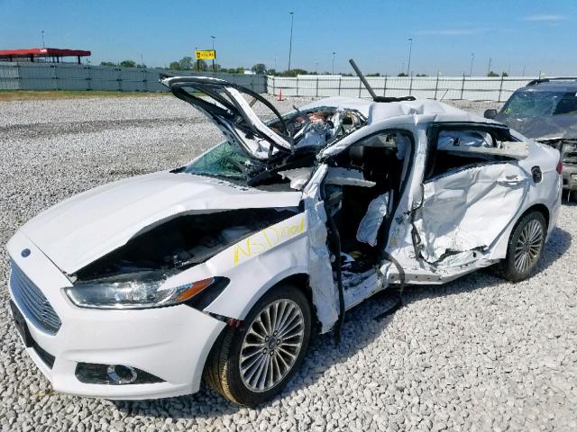 3FA6P0K90FR115665 - 2015 FORD FUSION TIT WHITE photo 2