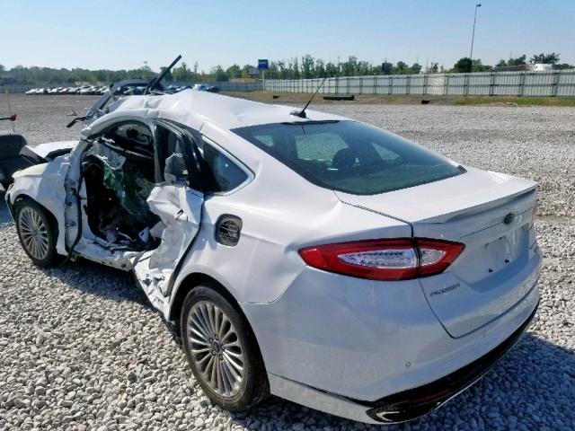 3FA6P0K90FR115665 - 2015 FORD FUSION TIT WHITE photo 3