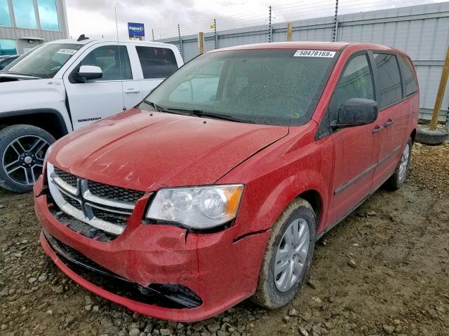 2C4RDGBG5ER127600 - 2014 DODGE GRAND CARA RED photo 2