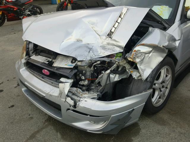 JF1GD29674G506529 - 2004 SUBARU IMPREZA WR SILVER photo 9