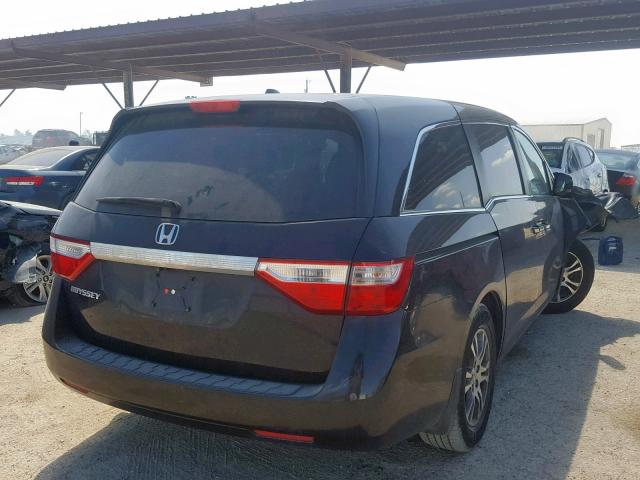 5FNRL5H60DB052868 - 2013 HONDA ODYSSEY EX GRAY photo 4