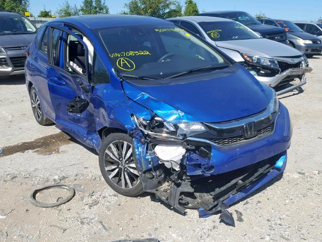 3HGGK5H87JM708522 - 2018 HONDA FIT EX BLUE photo 1