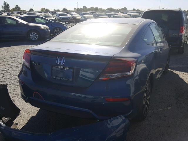 2HGFG3B06FH527244 - 2015 HONDA CIVIC EXL BLUE photo 4