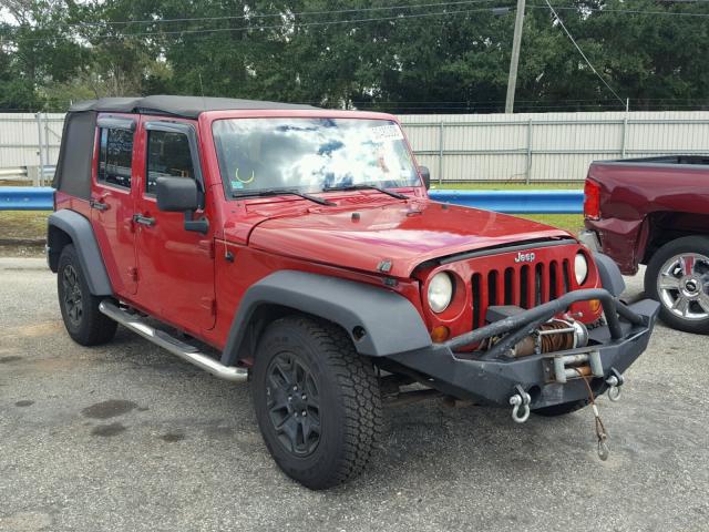 1J4GA39107L161993 - 2007 JEEP WRANGLER X RED photo 1