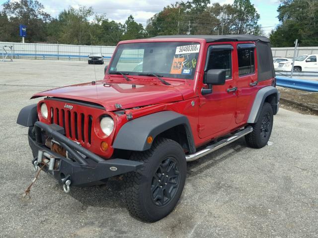 1J4GA39107L161993 - 2007 JEEP WRANGLER X RED photo 2