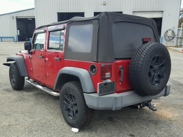 1J4GA39107L161993 - 2007 JEEP WRANGLER X RED photo 3