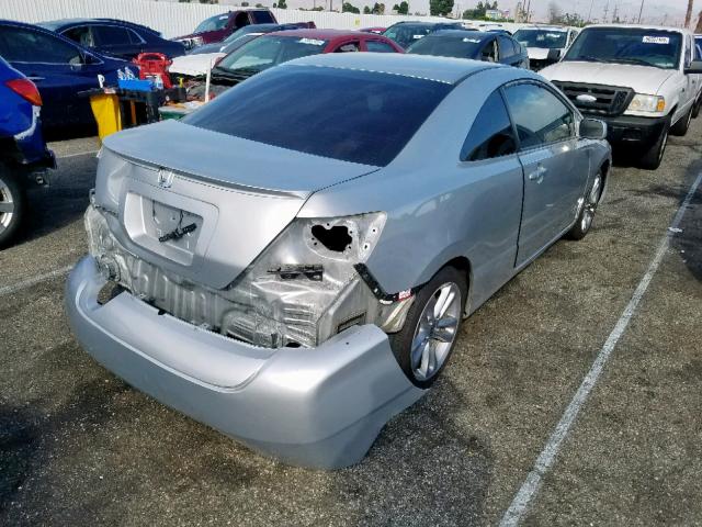 2HGFG12618H527602 - 2008 HONDA CIVIC LX SILVER photo 4