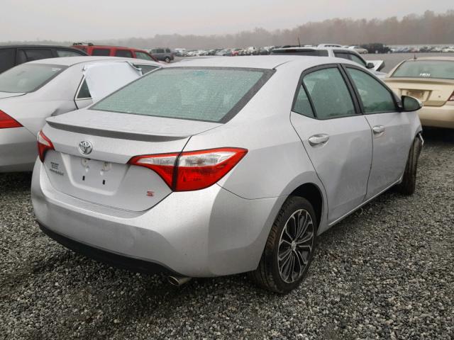 2T1BURHE5EC045899 - 2014 TOYOTA COROLLA L SILVER photo 4