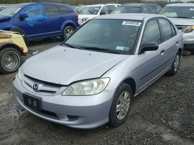 1HGES16314L007407 - 2004 HONDA CIVIC DX V GRAY photo 2