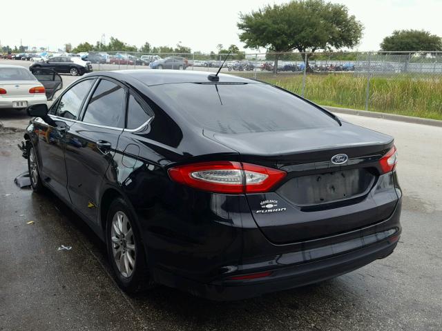 3FA6P0G74GR266470 - 2016 FORD FUSION S BLACK photo 3