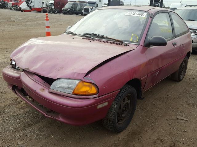 KNJLT05H1S6162428 - 1995 FORD ASPIRE PINK photo 2