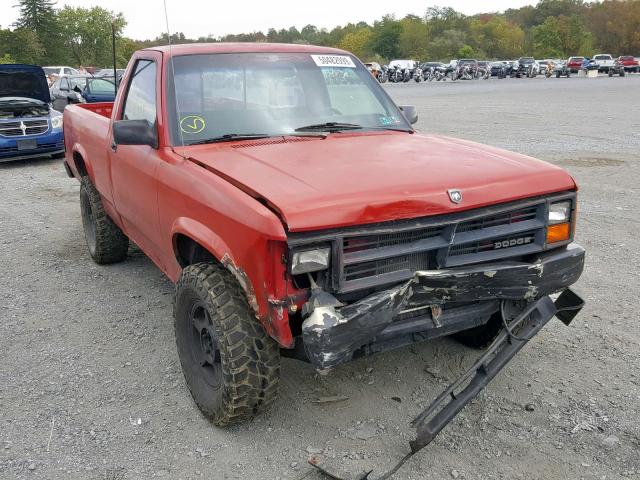 1B7GG66X2KS036572 - 1989 DODGE DAKOTA SPO RED photo 1