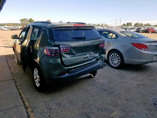 3C4NJDAB8JT374757 - 2018 JEEP COMPASS SP GREEN photo 3