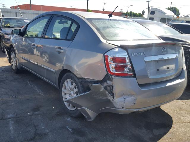 3N1AB6AP2CL707138 - 2012 NISSAN SENTRA 2.0 SILVER photo 3