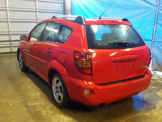 5Y2SL63875Z428087 - 2005 PONTIAC VIBE RED photo 3