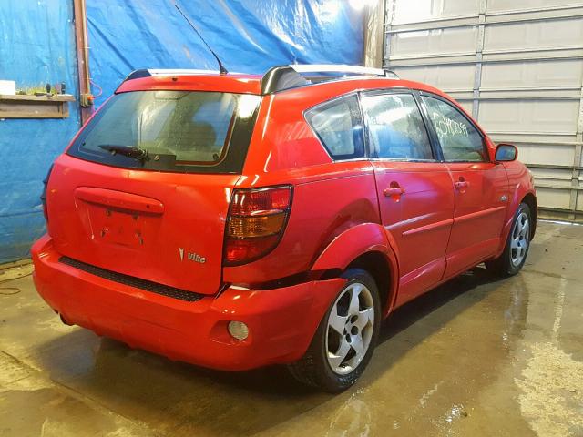 5Y2SL63875Z428087 - 2005 PONTIAC VIBE RED photo 4