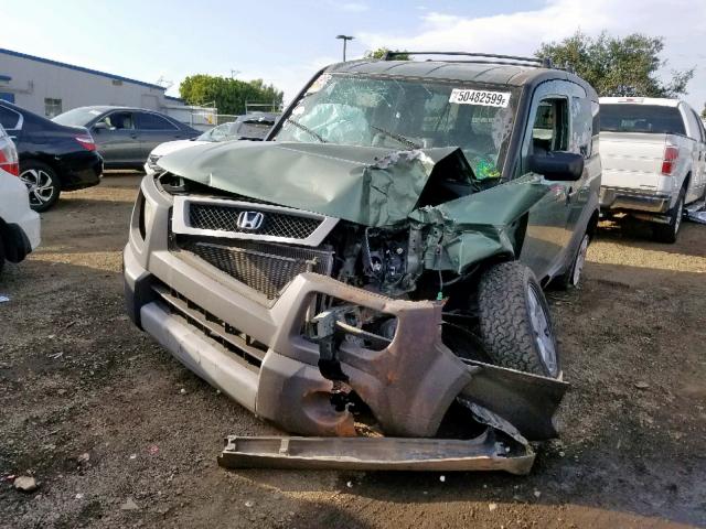 5J6YH28544L021391 - 2004 HONDA ELEMENT EX GREEN photo 2