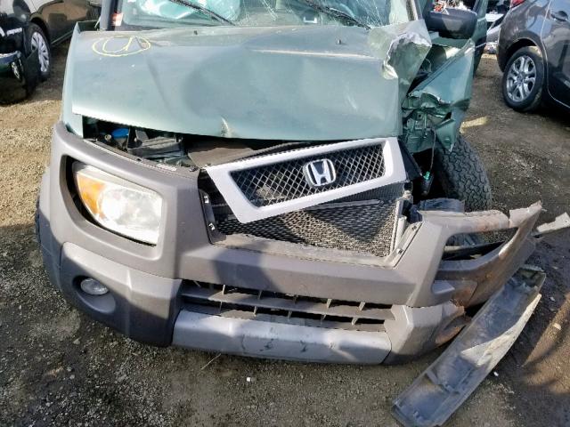 5J6YH28544L021391 - 2004 HONDA ELEMENT EX GREEN photo 7