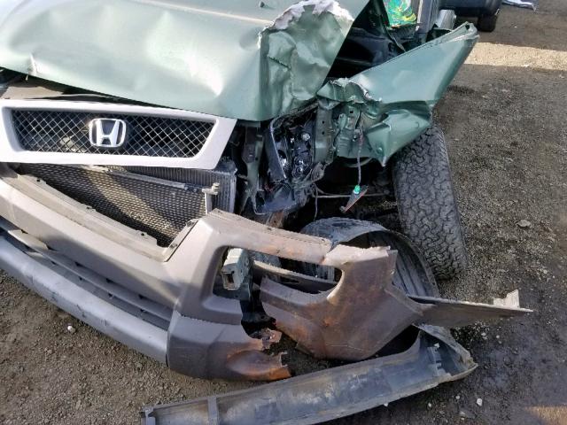 5J6YH28544L021391 - 2004 HONDA ELEMENT EX GREEN photo 9