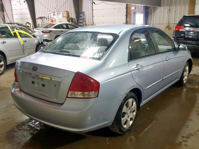 KNAFE121275473075 - 2007 KIA SPECTRA EX BLUE photo 4