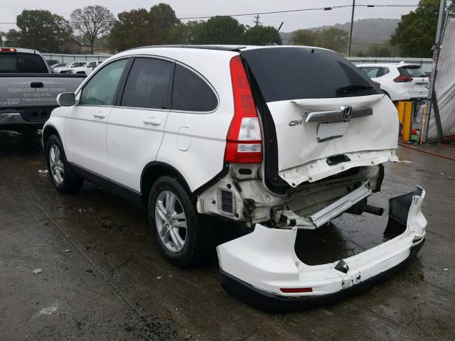 5J6RE3H70AL015216 - 2010 HONDA CR-V EXL WHITE photo 3