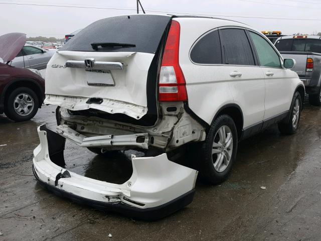 5J6RE3H70AL015216 - 2010 HONDA CR-V EXL WHITE photo 4