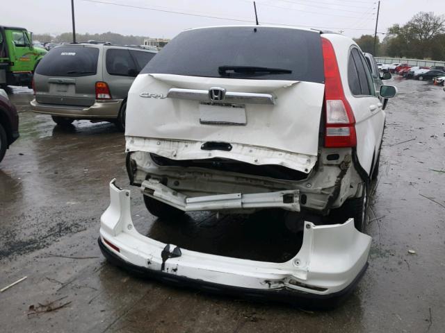 5J6RE3H70AL015216 - 2010 HONDA CR-V EXL WHITE photo 9