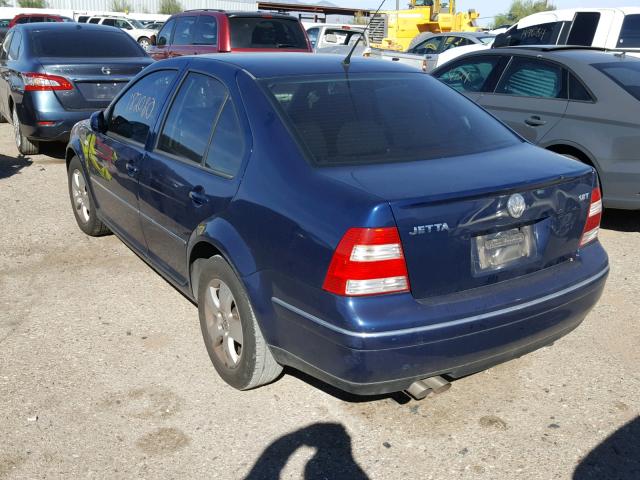 3VWSE69M34M090506 - 2004 VOLKSWAGEN JETTA GLS BLUE photo 3