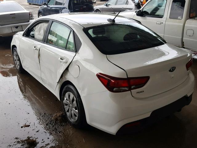 3KPA24AB1KE158640 - 2019 KIA RIO S WHITE photo 3