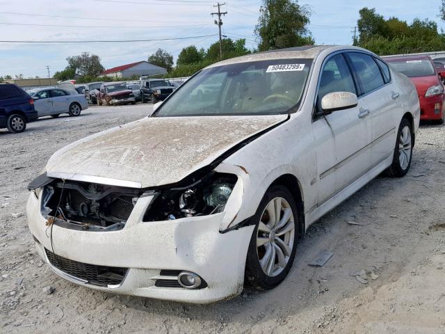 JNKBY01F39M750176 - 2009 INFINITI M45 WHITE photo 2