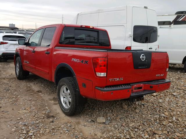 1N6AA0EC6BN319040 - 2011 NISSAN TITAN S RED photo 3