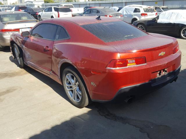 2G1FE1E33E9310928 - 2014 CHEVROLET CAMARO LS RED photo 3