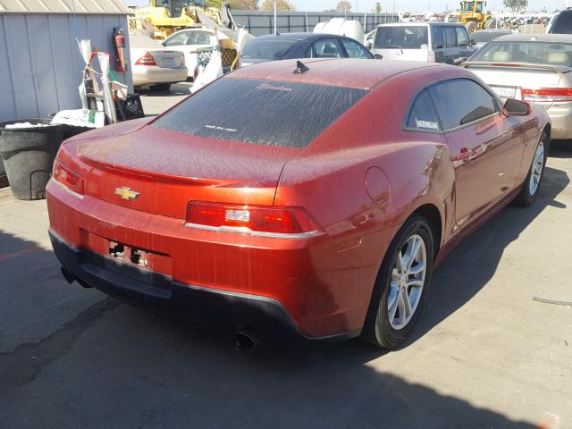 2G1FE1E33E9310928 - 2014 CHEVROLET CAMARO LS RED photo 4