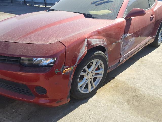 2G1FE1E33E9310928 - 2014 CHEVROLET CAMARO LS RED photo 9