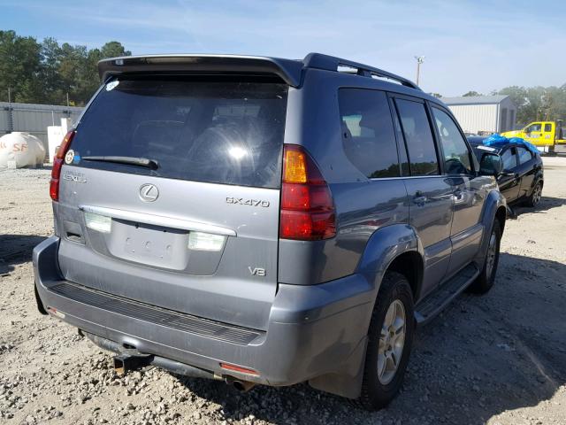 JTJBT20X440031022 - 2004 LEXUS GX 470 GRAY photo 4