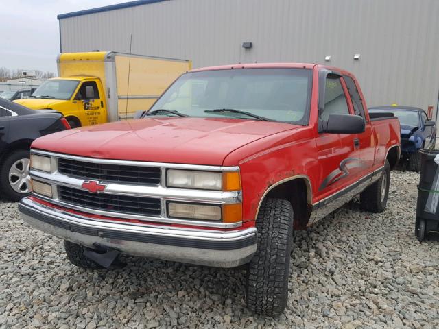 1GCEK19R0VE254311 - 1997 CHEVROLET GMT-400 K1 RED photo 2