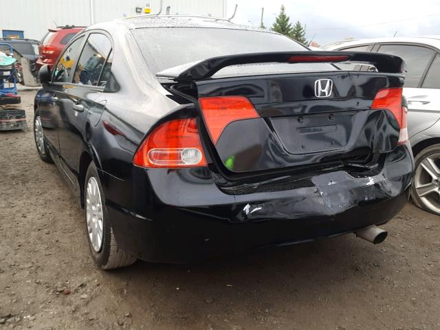 2HGFA16316H035392 - 2006 HONDA CIVIC DX V BLACK photo 3