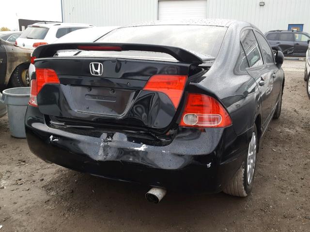 2HGFA16316H035392 - 2006 HONDA CIVIC DX V BLACK photo 4