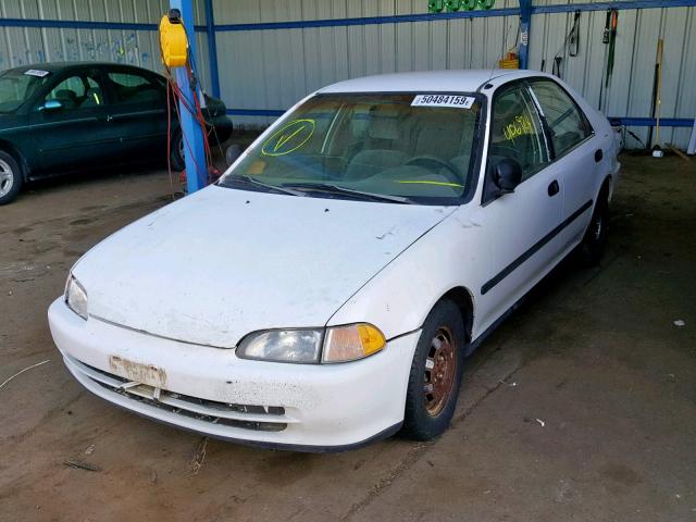 1HGEG8540PL044263 - 1993 HONDA CIVIC DX WHITE photo 2