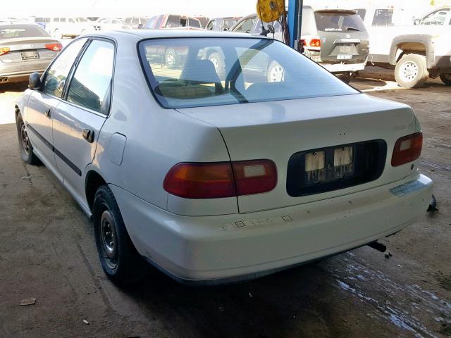 1HGEG8540PL044263 - 1993 HONDA CIVIC DX WHITE photo 3