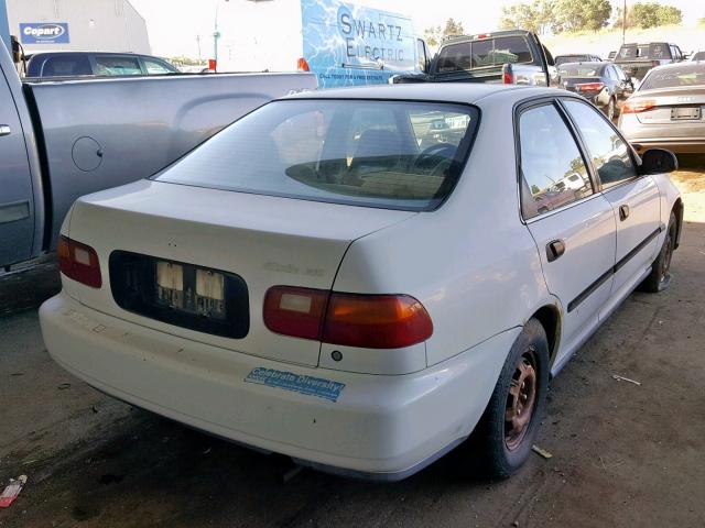 1HGEG8540PL044263 - 1993 HONDA CIVIC DX WHITE photo 4