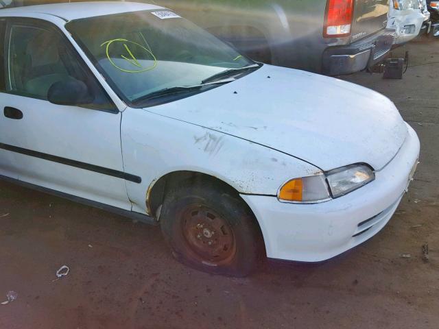 1HGEG8540PL044263 - 1993 HONDA CIVIC DX WHITE photo 9