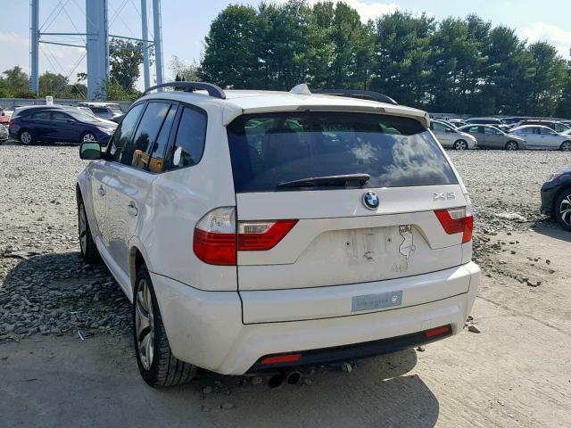 WBXPC93488WJ04871 - 2008 BMW X3 3.0SI WHITE photo 3