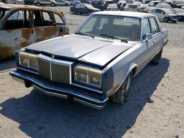 1B3BG56P0GX505786 - 1986 DODGE DIPLOMAT S SILVER photo 2