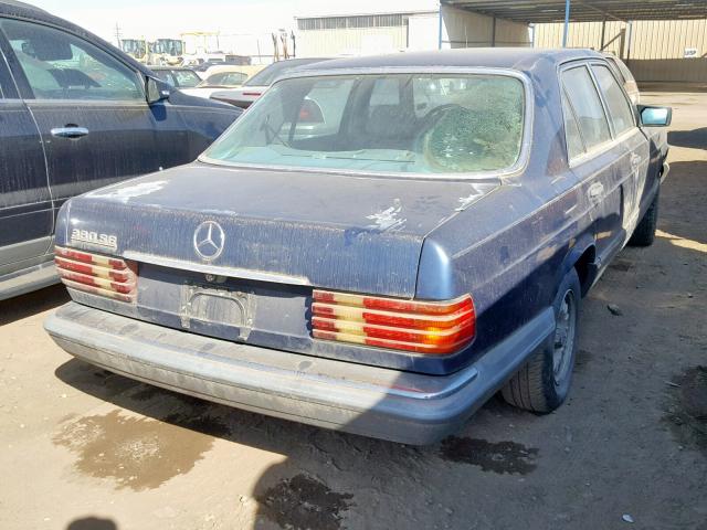 WDBCA32DXFA125665 - 1985 MERCEDES-BENZ 380 SE BLUE photo 4