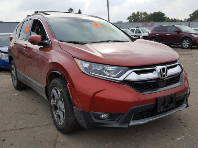 2HKRW2H85JH663760 - 2018 HONDA CR-V EXL ORANGE photo 1