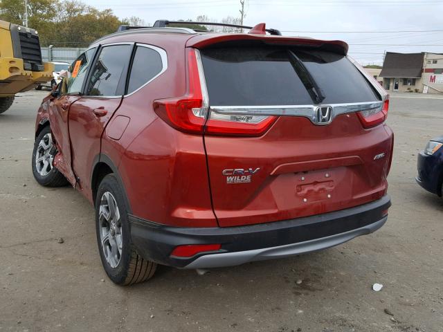 2HKRW2H85JH663760 - 2018 HONDA CR-V EXL ORANGE photo 3